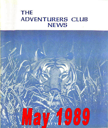 May 1989 Adventurers Club News Cover